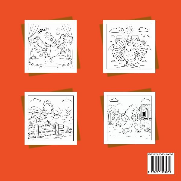 Galletto & Pulcino Libro da Colorare per Bambini