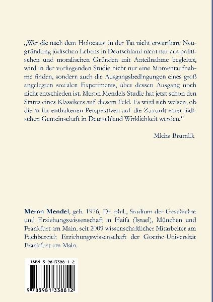 Zur Identität jüdischer Jugendlicher in der gegenwärtigen Bundesrepublik Deutschland