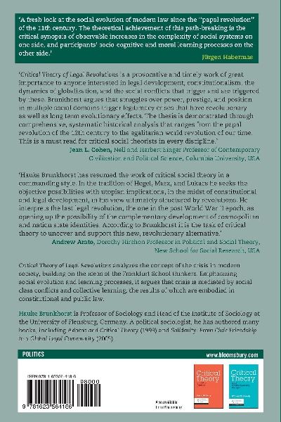 Critical Theory of Legal Revolutions Evolutionary Perspectives