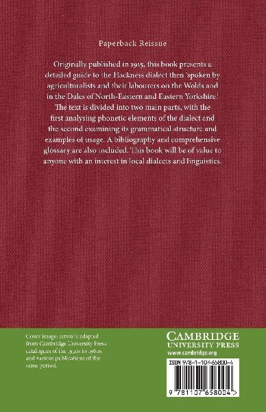 The Dialect of Hackness (North-East Yorkshire)