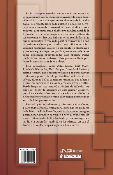 Pensadores de ayer para problemas de hoy : filósofos