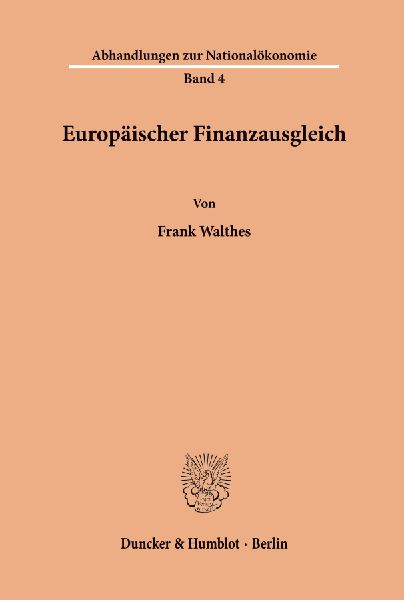Europäischer Finanzausgleich.