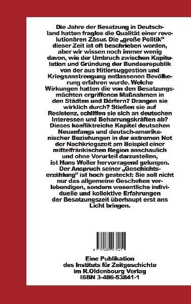 Gesellschaft und Politik in der amerikanischen Besatzungszone