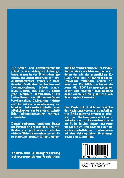 Kosten- und Leistungsrechnung bei automatisierter Produktion