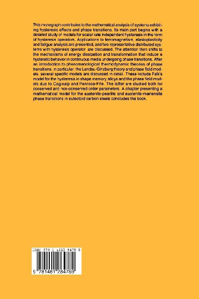 Hysteresis and Phase Transitions