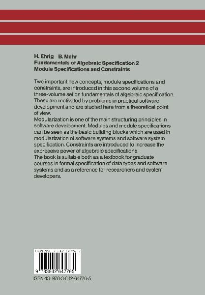 Fundamentals of Algebraic Specification 2