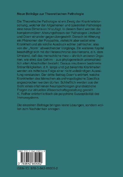 Neue Beiträge zur Theoretischen Pathologie