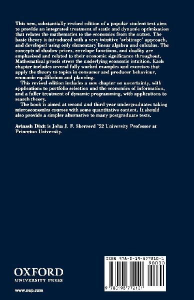 Optimization in Economic Theory