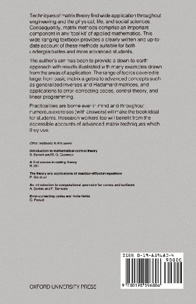 Matrices ' Methods and Applications'
