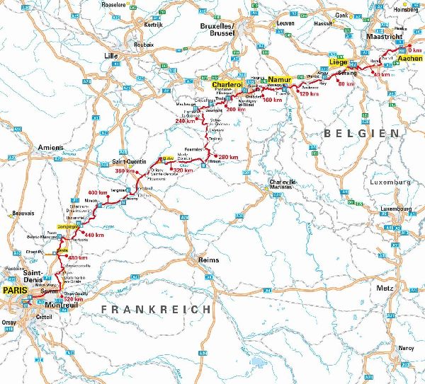 ADFC-Radreiseführer Eurovelo 3 Aachen - Paris, 1:75.000, wetter- und reißfest, GPS-Tracks zum Download, E-Bike geeignet