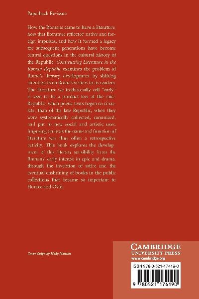 Constructing Literature in the Roman Republic