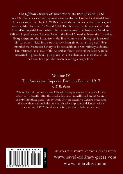 THE OFFICIAL HISTORY OF AUSTRALIA IN THE WAR OF 1914-1918