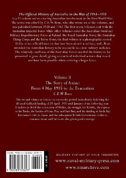 THE OFFICIAL HISTORY OF AUSTRALIA IN THE WAR OF 1914-1918