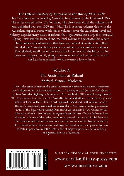 THE OFFICIAL HISTORY OF AUSTRALIA IN THE WAR OF 1914-1918