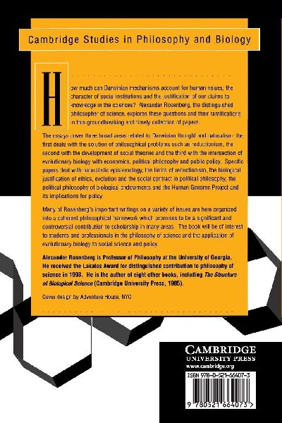 Darwinism in Philosophy, Social Science and Policy