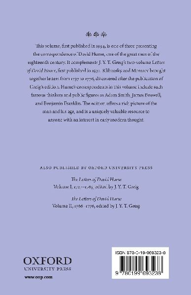 New Letters of David Hume