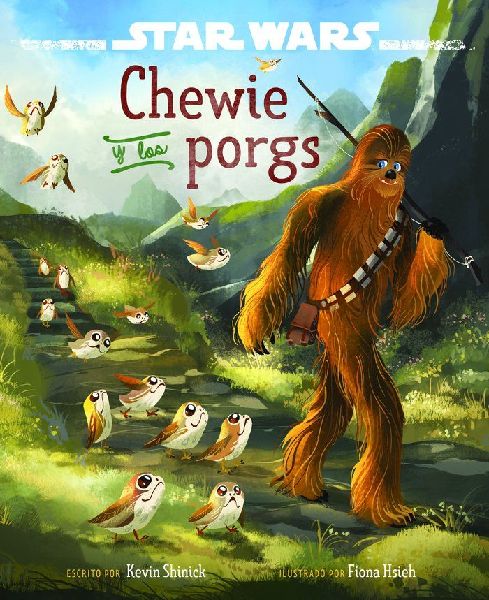 Star Wars, los últimos Jedi. Chewie y los porgs
