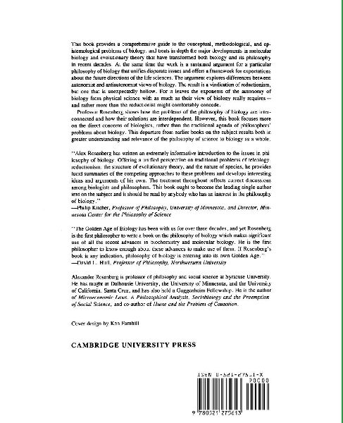 The Structure of Biological Science