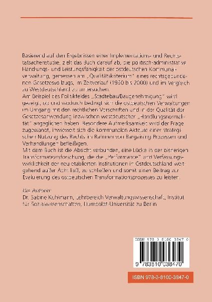 Rechtsstaatliches Verwaltungshandeln in Ostdeutschland