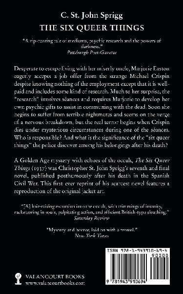 The Six Queer Things (Valancourt 20th Century Classics)
