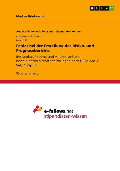 Fehler bei der Erstellung des Risiko- und Prognoseberichts