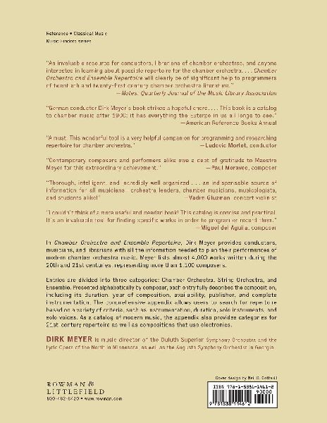 Chamber Orchestra and Ensemble Repertoire