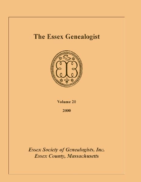 The Essex Genealogist, Volume 20, 2000