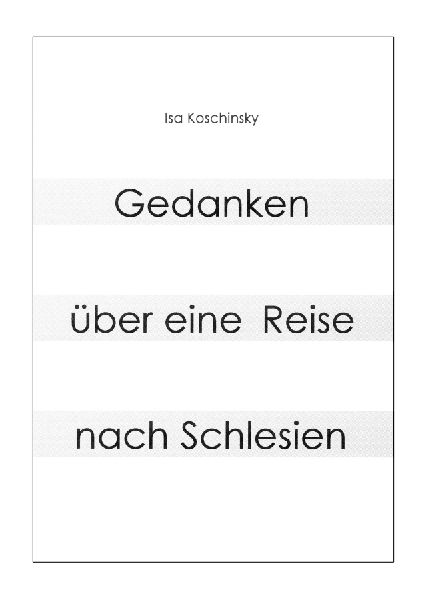 Gedanken über eine Reise nach Schlesien