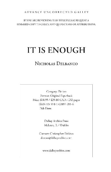It Is Enough