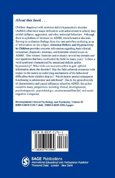 Attention Deficits and Hyperactivity in Children