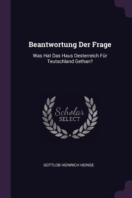 Beantwortung Der Frage