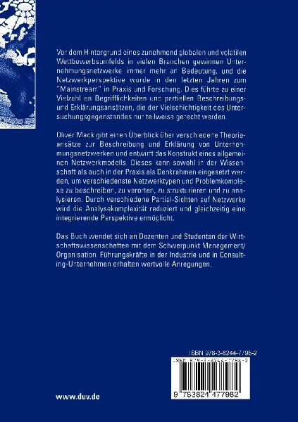 Konfiguration und Koordination von Unternehmungsnetzwerken