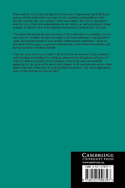 Mathematical Methods for the Physical Sciences