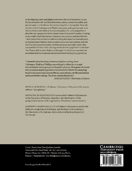 The Theory of Economic Policy in a Strategic Context