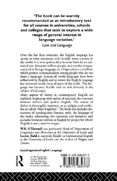 Variety in Contemporary English