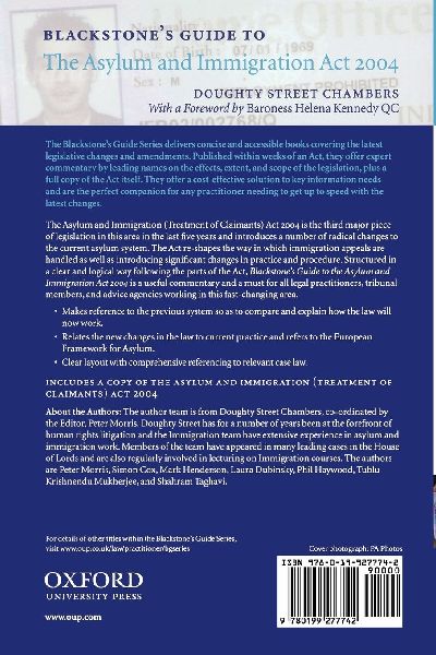 Blackstone's Guide to the Asylum and Immigration (Treatment of Claimants, Etc) Act 2004