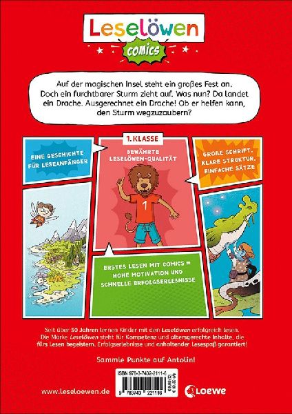 Leselöwen Comics 1. Klasse - Drachen-Alarm auf der magischen Insel