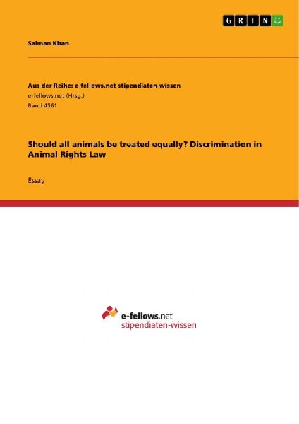 Should all animals be treated equally? Discrimination in Anima...