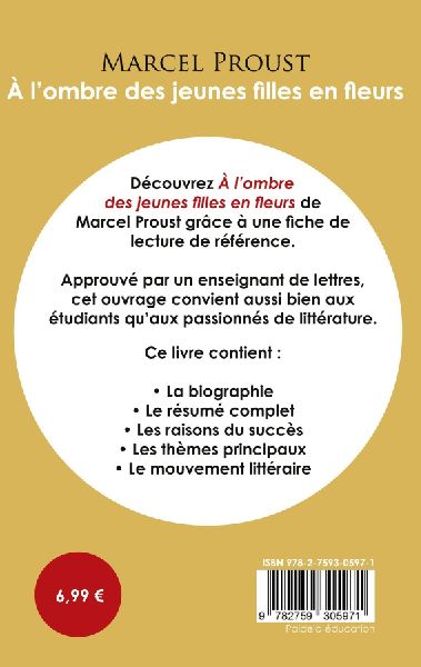 Fiche de lecture À l'ombre des jeunes filles en fleurs (Étude intégrale)