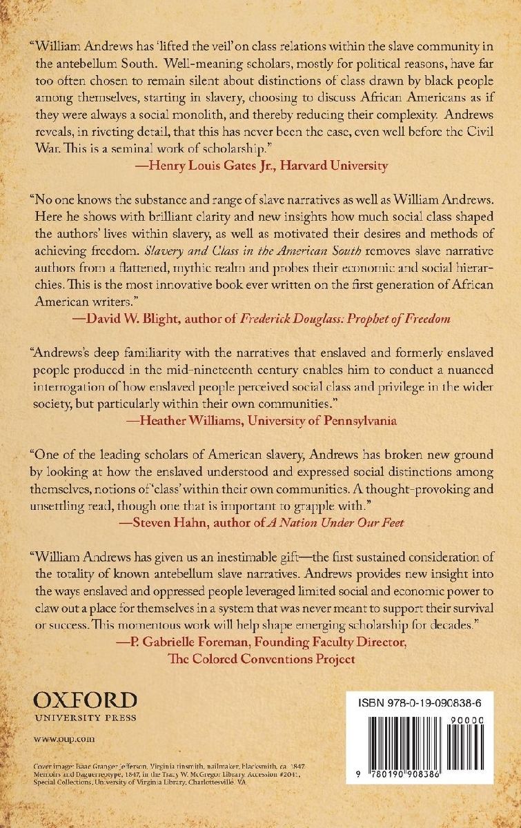 SLAVERY & CLASS IN THE AMERICAN SOUTH C