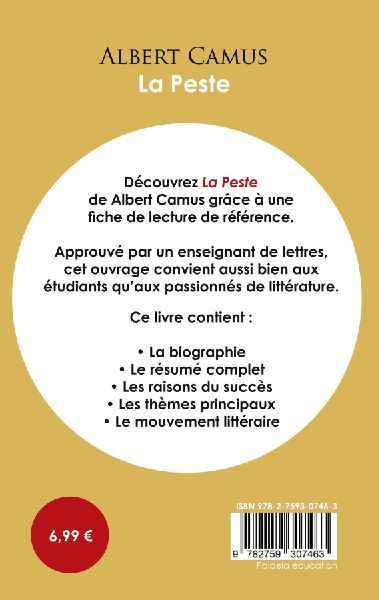 Fiche de lecture La Peste (Étude intégrale)