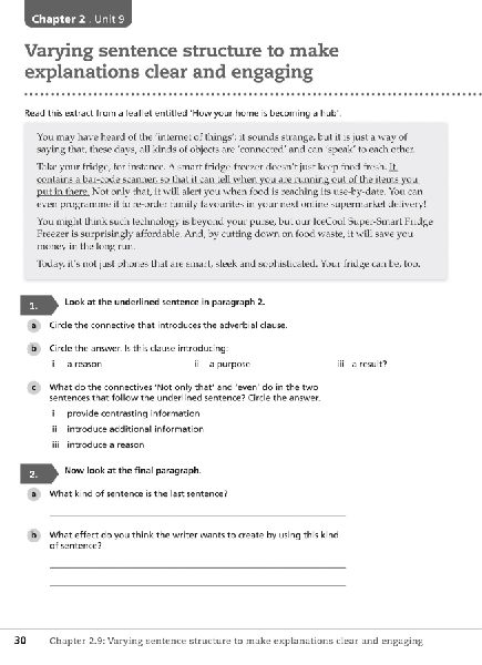 Lower Secondary English Workbook: Stage 8