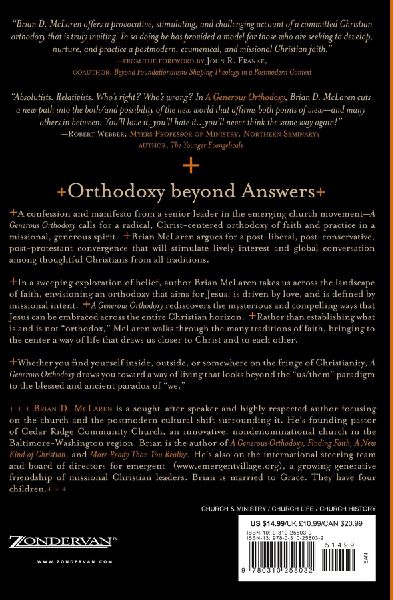 A Generous Orthodoxy