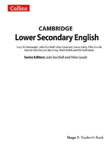 Lower Secondary English Student's Book: Stage 7