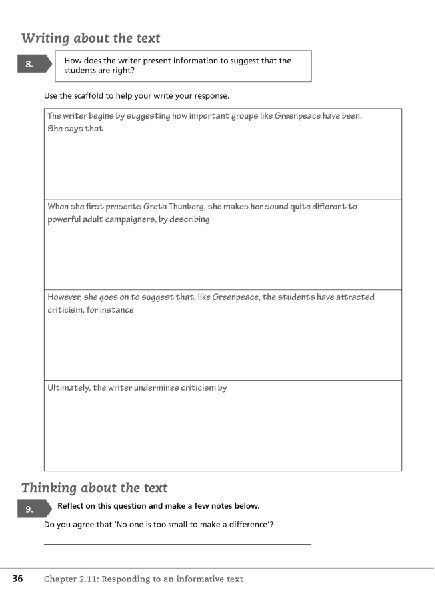 Lower Secondary English Workbook: Stage 7