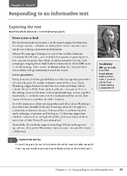 Lower Secondary English Workbook: Stage 7