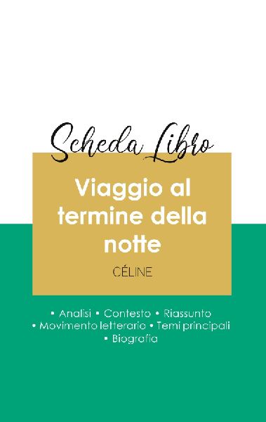 Scheda libro Viaggio al termine della notte di Louis-Ferdinand...