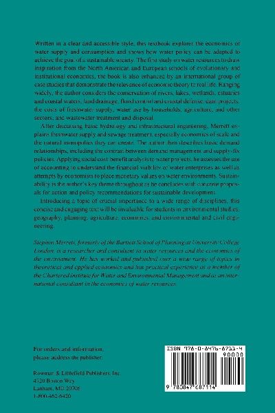 Introduction to the Economics of Water Resources