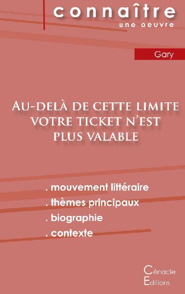 Fiche de lecture Au-delà de cette limite votre ticket n'...