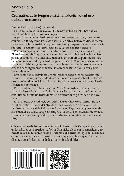 Gramática de la lengua castellana destinada al uso de los americanos